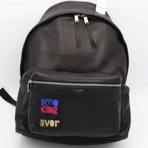 Saint Laurent Other - Saint Laurent City Applique Leather Backpack Bag